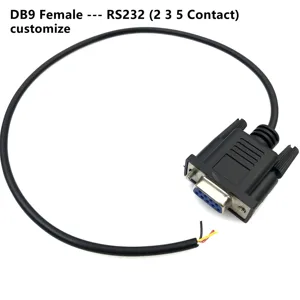 DB9 serial port cable single male and female RS232 connection cable 485 wire 38 pin 9-pin COM port 235 terminal wire 3-core