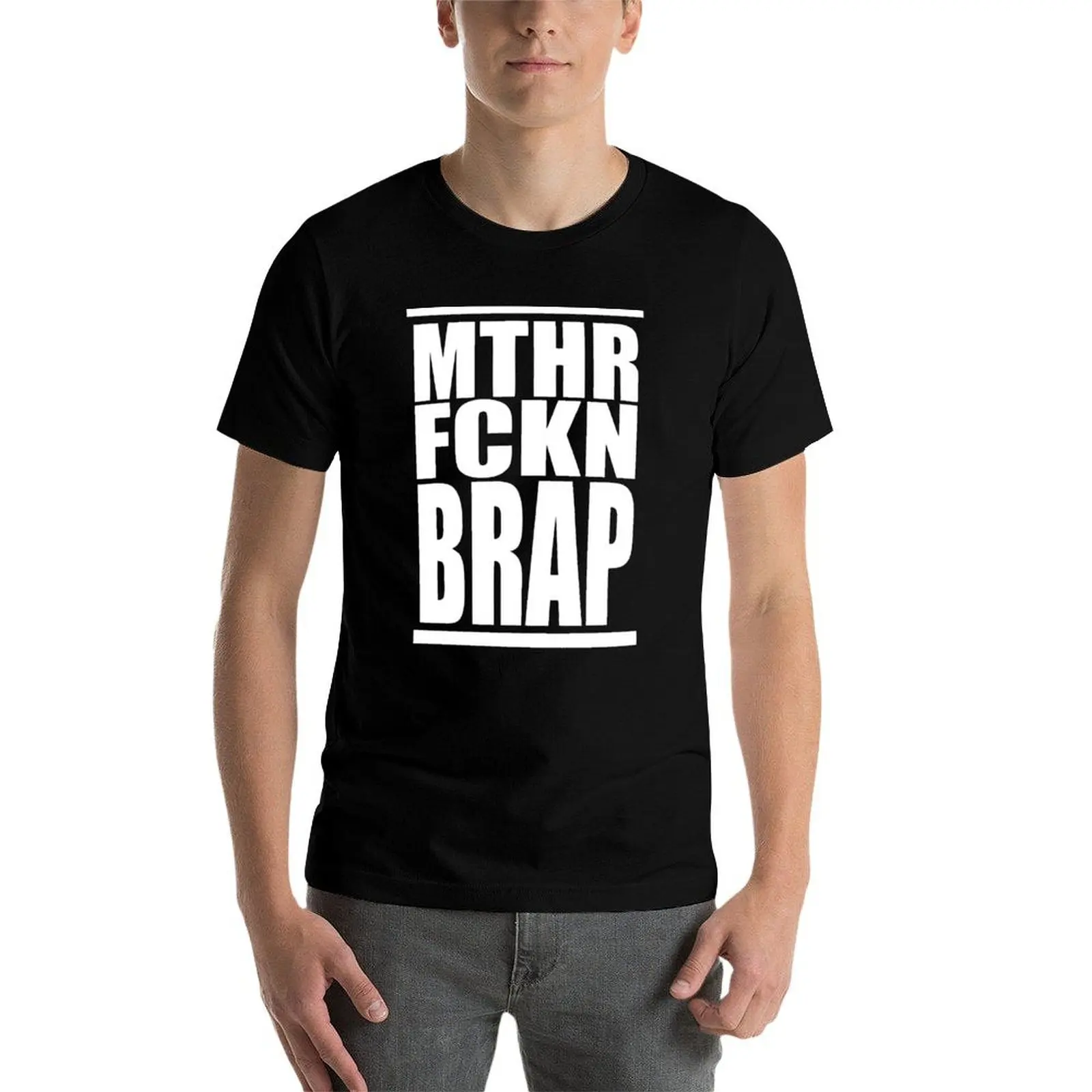 Фото Футболка MTHR FCKN BRAP для крупных и высоких людей, спортивная футболка для тренажерного зала №3