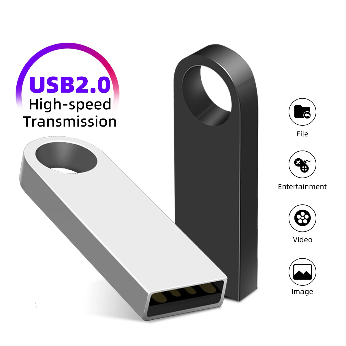 

usb flash drive 64GB 32GB 16GB 8GB 2GB pen drive pendrive флешка waterproof silver u disk memoria cel usb stick USB Gadgets