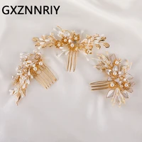 wedding hair accessories for women handmade flower pearl hair combs clips party bride jewelry bridal headpiece bridesmaid gift