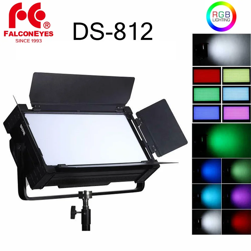 

Falcon Eyes DESAL D-S812 Soft LED Video Fotografia Light 400W RGB Support Bluetooth Control 21 Scene Modes For Video Youtube