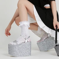 16cm super high heel platform sandals waterproof platform europe and the united states catwalk high heels nightclub fashion open