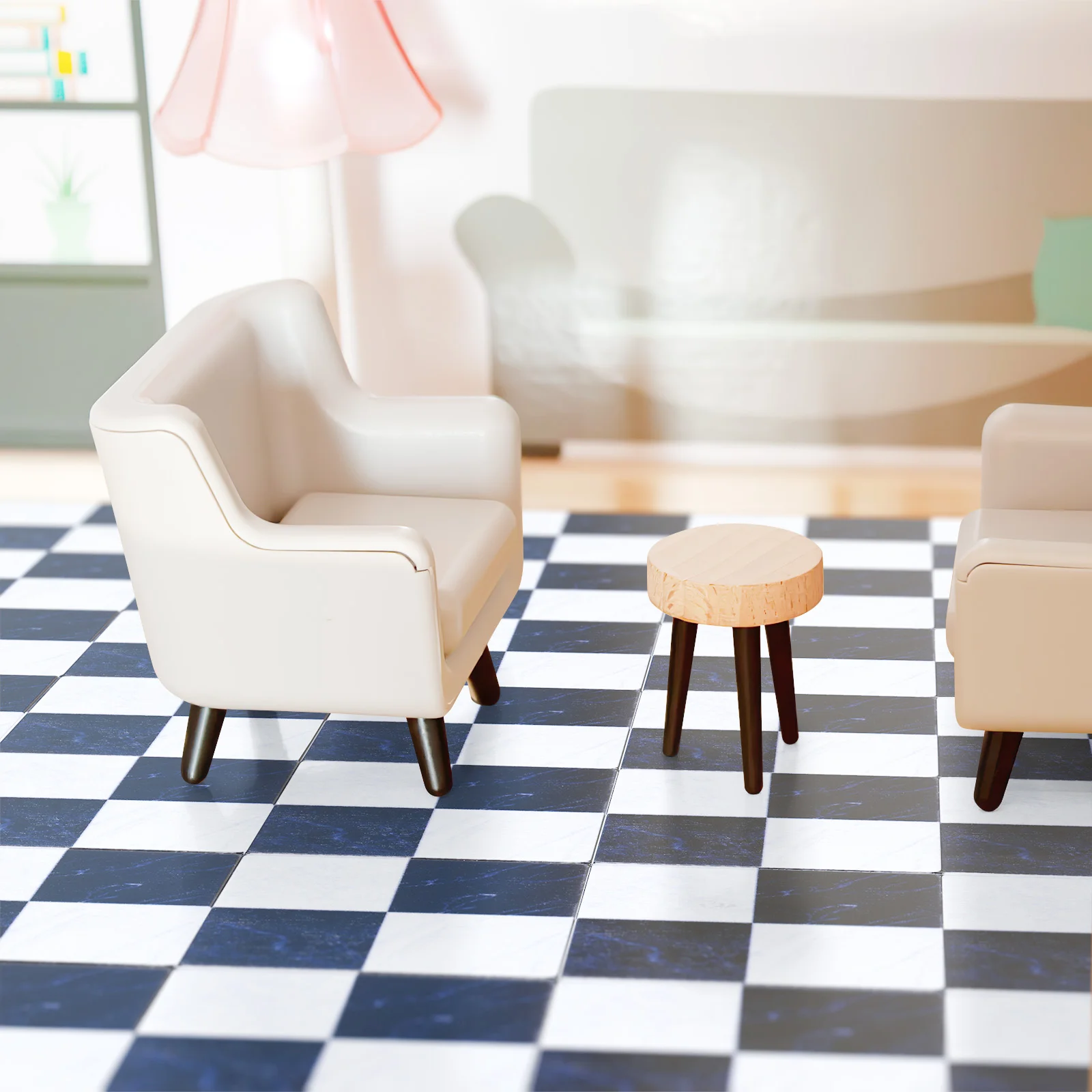 27 шт. черные обои с имитацией деревянного пола миниатюрные доски керамическая