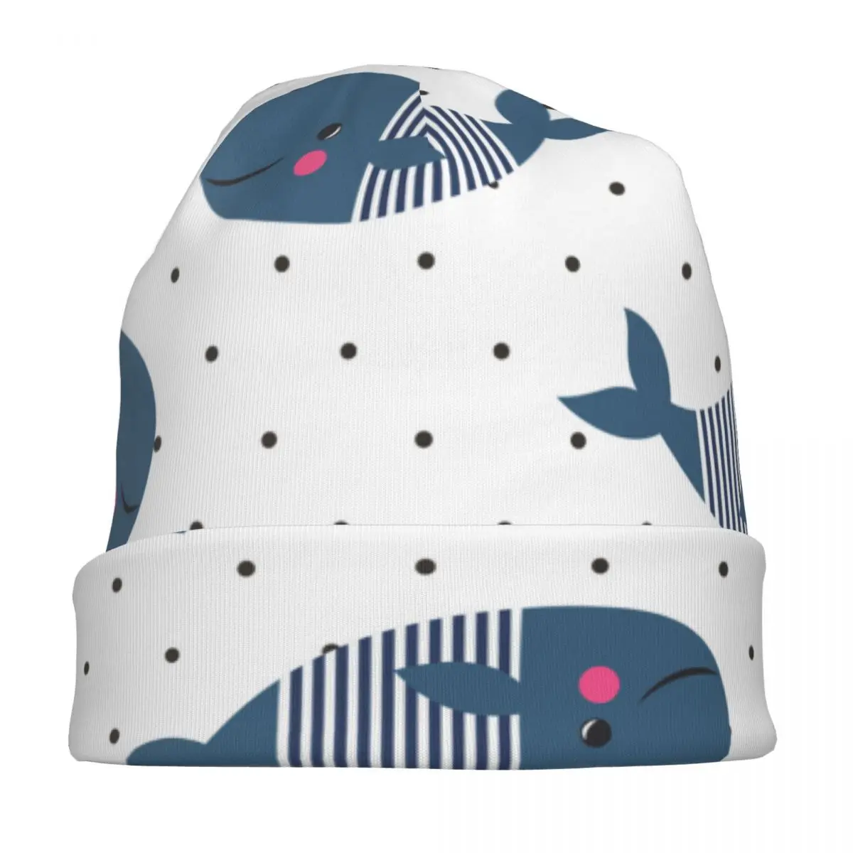 

Men's Beanies for Women Outdoor Bonnet Hats Unisex Knitted Cartoon Whales Hat Hip Hop Cap