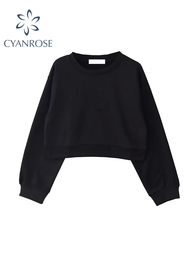 

Женский пуловер с длинным рукавом, черный готический винтажный свитшот в стиле Харадзюку 90-х годов, Свитшот в Корейском стиле 1920-х годов, осень 2000