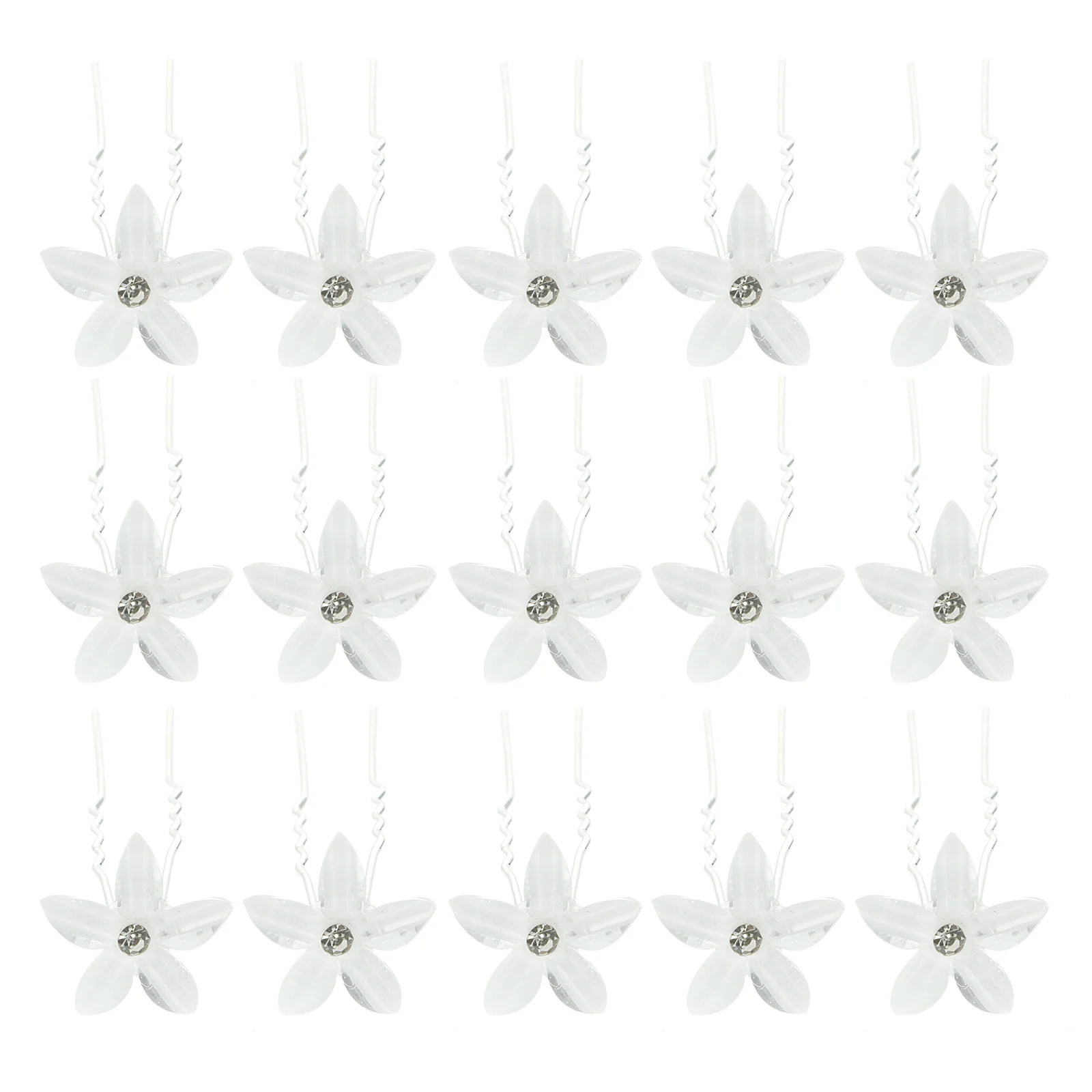 

Hairbridal Rhinestone Flower Wedding Bobby Crystal Bridesmaid Decorative U Shape Clip Piece Clips