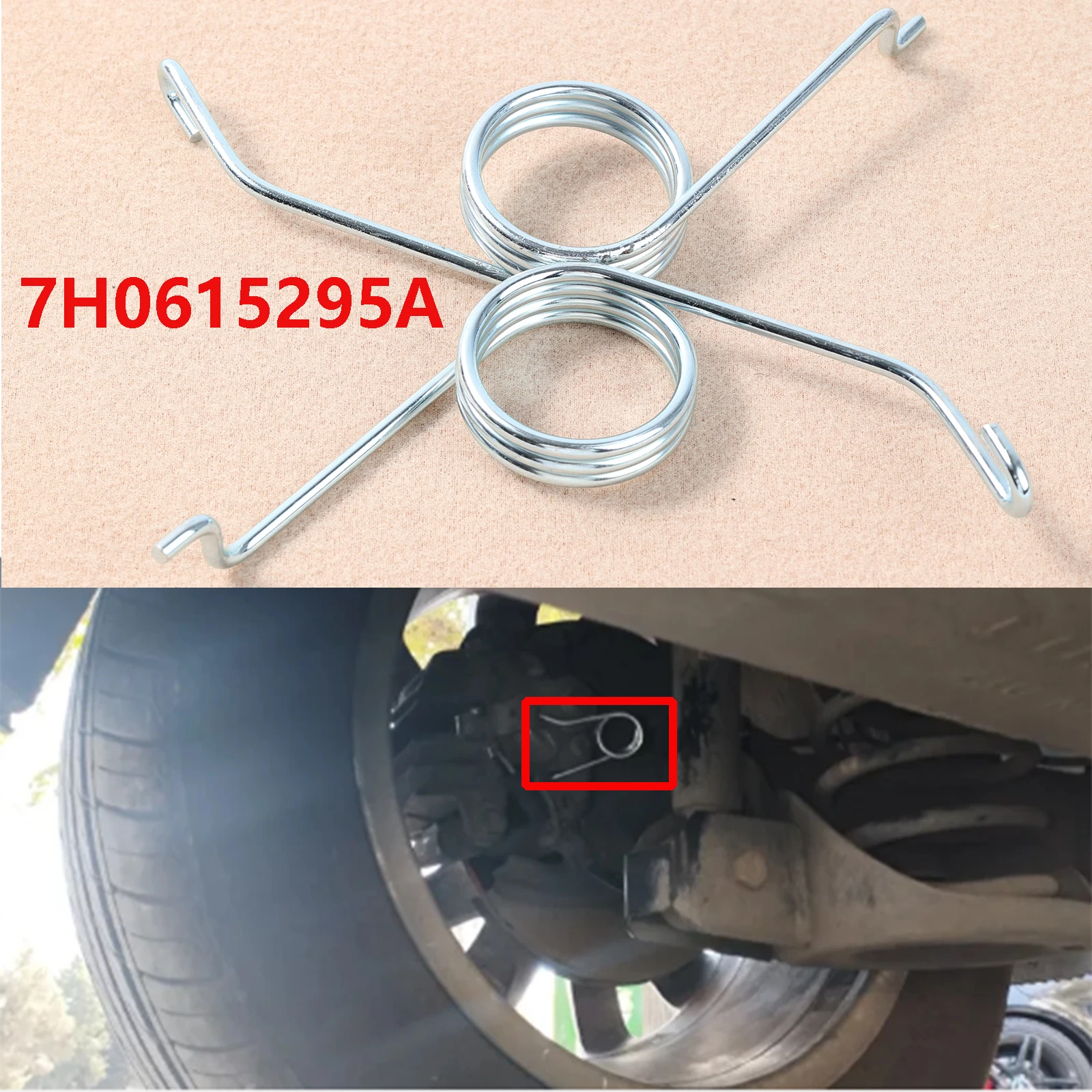 

2X для VW Beetle Jetta Golf Sharan Transporter для Audi A3 TT задний тормозной суппорт, возвратные пружины, серебристый 7H 0615296 7H 0615295 A