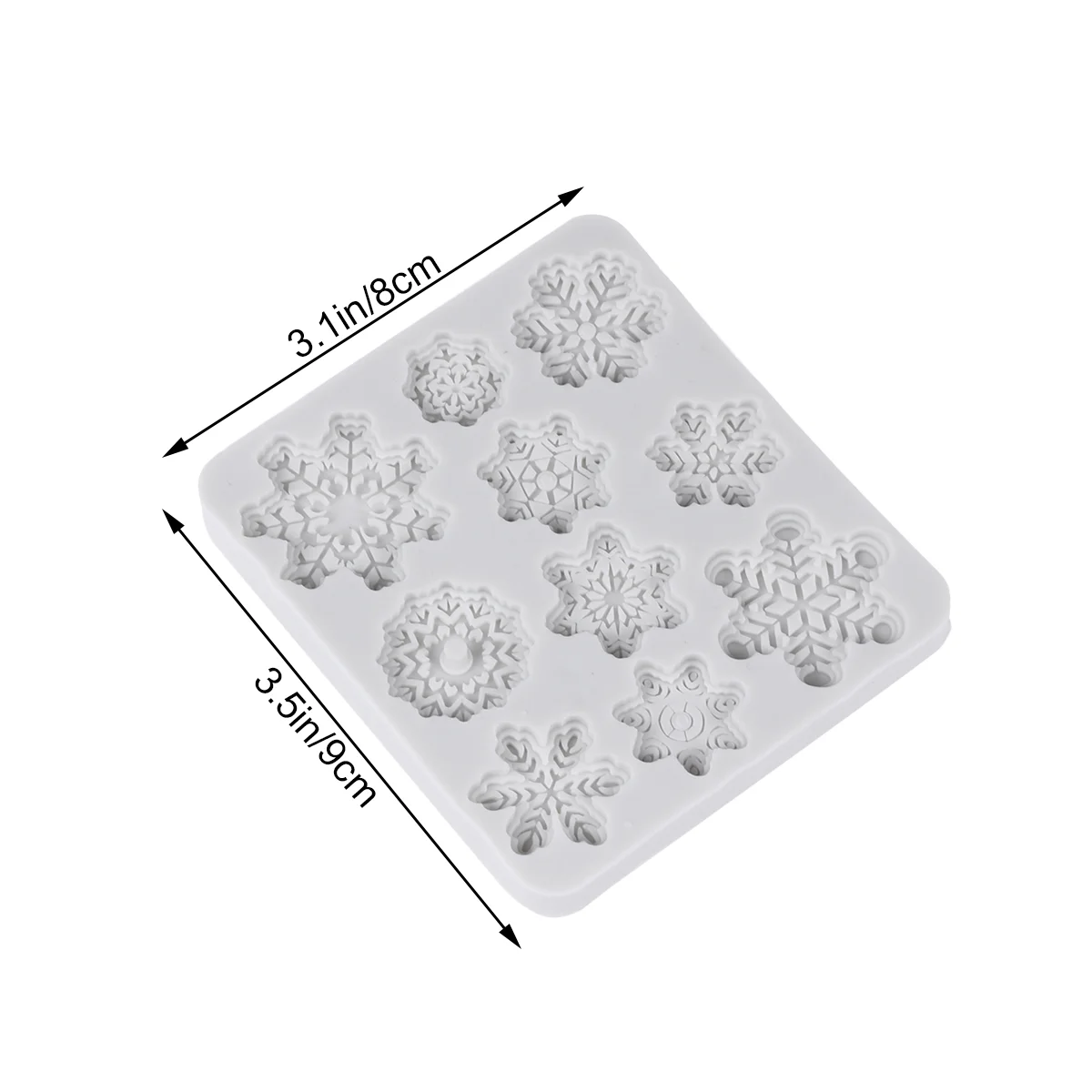 10-полая силиконовая форма для торта в виде снежинок выпечки конфет