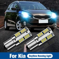 2pcs led daytime running light p21w ba15s 1156 drl bulb lamp canbus error free for kia rio 3 4 ceed picanto 2011 2017 stonic