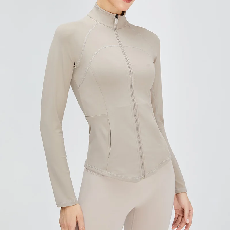 

New Stand Collar Sports Top Women Fitness Outdoor Long Sleeve Jacket