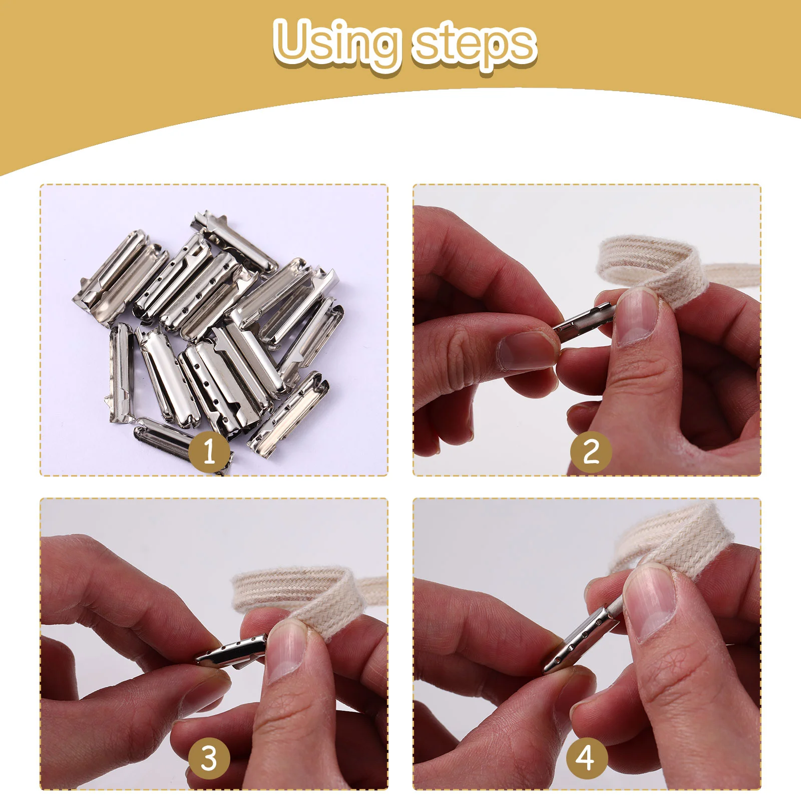 Shoe Lace Ends Tips Aglet Repair Kit Metal Aglets Shoelace Replacement Jacket Hat Shoelaces Drawstring