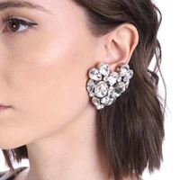 new multi color rhinestone heart dangle earrings womens earrings dinner wedding accessories fashion statement luxury jewelry
