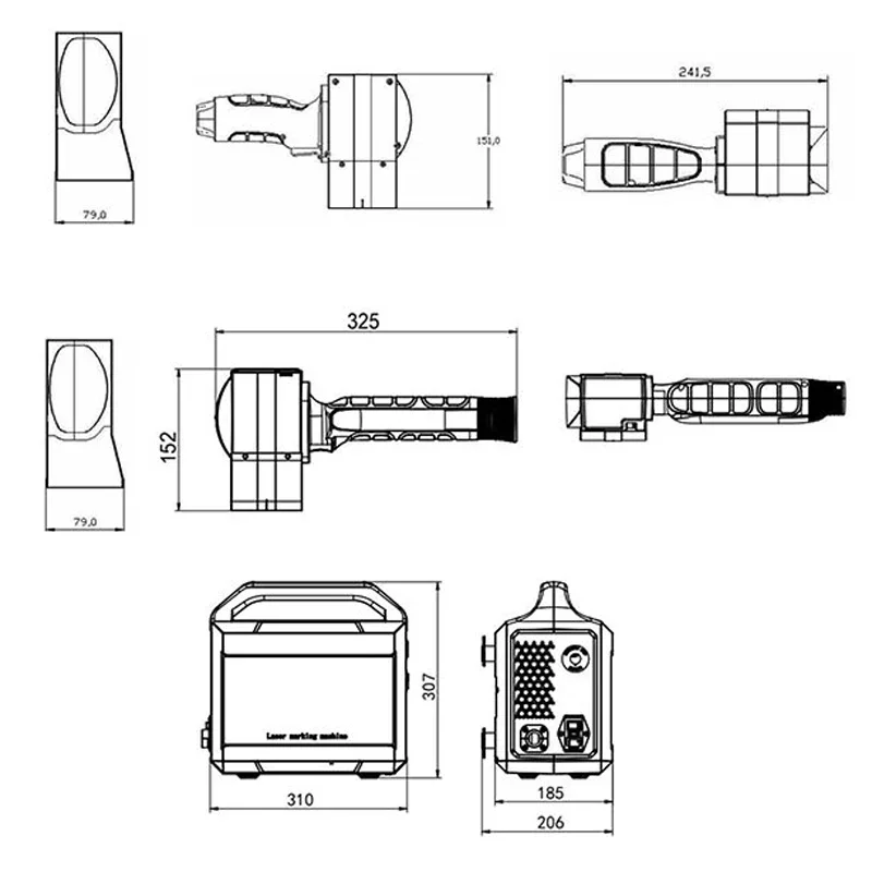 Ручная волоконная лазерная маркировочная машина для металлической таблички из