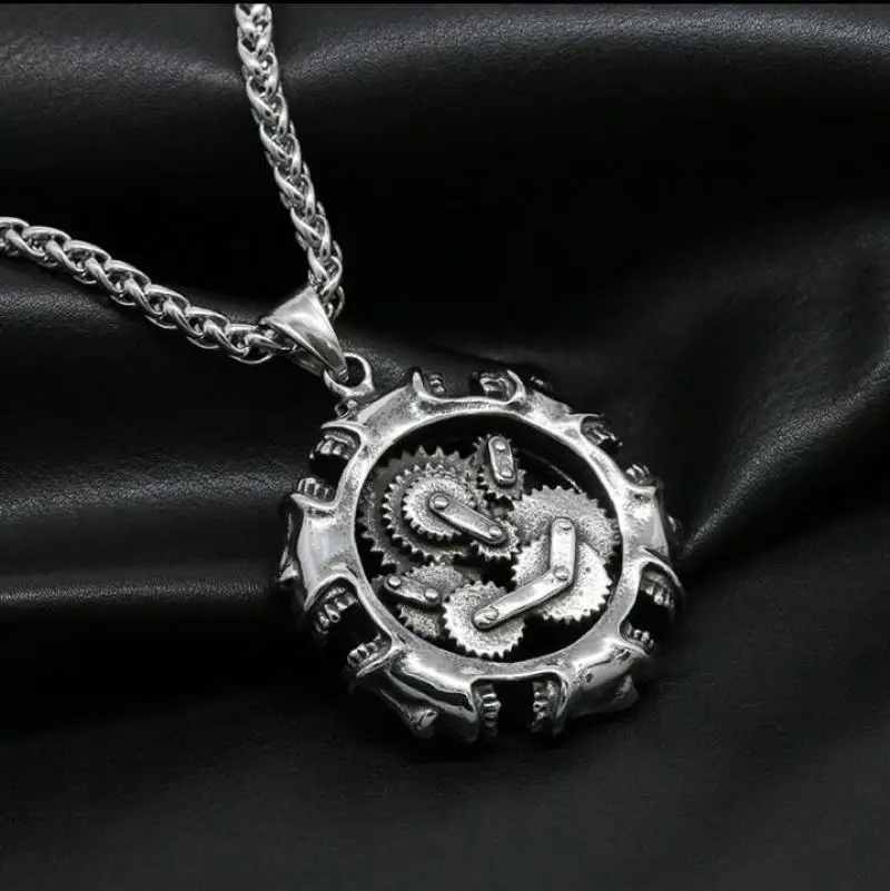 

Men's New Trend Design Mechanical Gear Pendant Necklace Punk Style Casual Party Jewelry Jewelry Gift