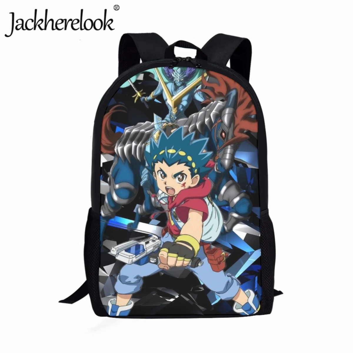 Jackherelook Cartoon Beyblade Backpack Children Anime School Bags Teenage Bookbags Boys Girls Travel Bag Start of School Gift