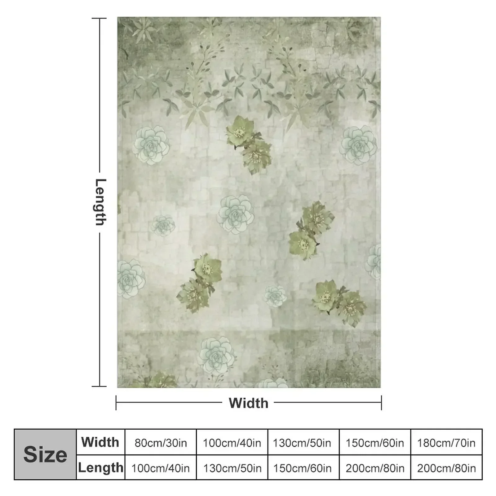 Одеяло Sage Green Wallflowers самое мягкие туристические одеяла люксового бренда