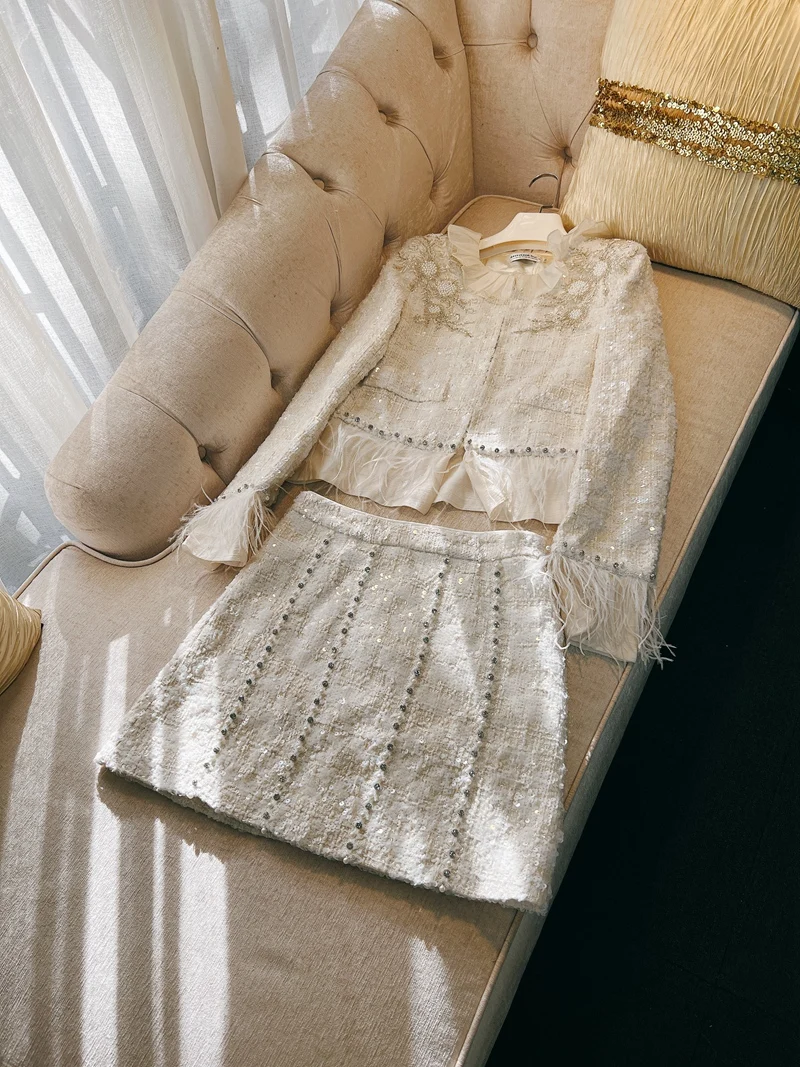 Lingzhiwusis Французский Винтаж Королевский ручной работы вышивка бисером перья