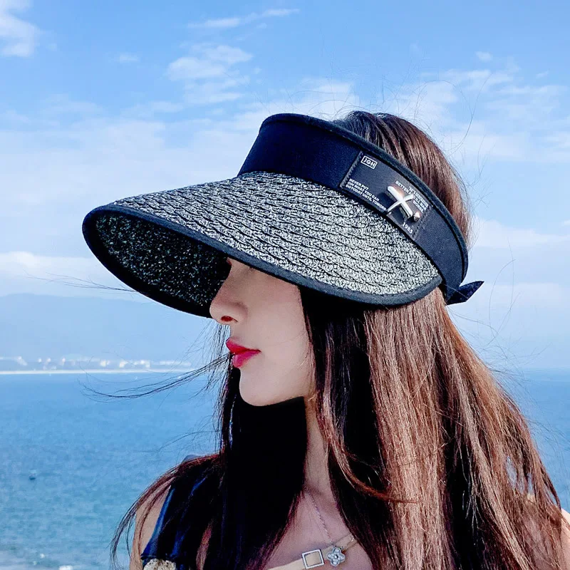 Hat Women Straw Top Empty Hat Outdoor Summer Sun Hat Women Women's Summer Hat Beach Straw Hat
