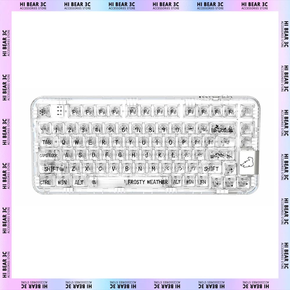 

Беспроводная механическая клавиатура Coolkiller Hotswap, клавиатура с подсветкой RGB, прозрачная прокладка, для ПК и игр