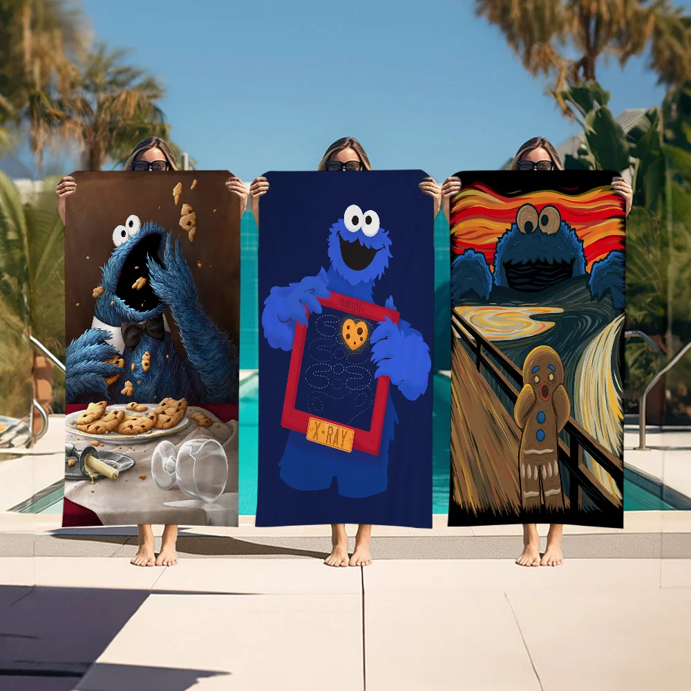 C-cookie Play M-monster Мультяшное Банное Полотенце Быстросохнущее Пляжное Для Девочек
