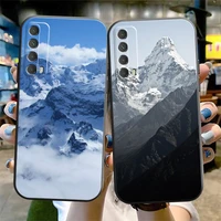 3d emboss mountain phone case for huawei y7s y9a y6 2019 y7p 2020 y8s y7 2019 y9 2019 liquid silicon coque carcasa funda