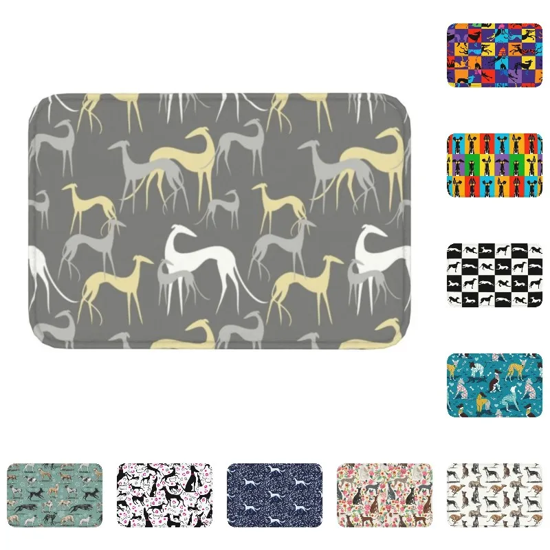 

Sighthounds Doormat Mat Anti-Slip Greyhound Whippet Dog Bath Kitchen Living Room Rug Carpet Toilet Entrance Footpad outdoor rug