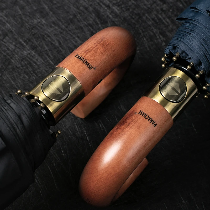 Зонт с защитой от ветра Parachase автоматический складной мужской зонт 10K | Дом и сад