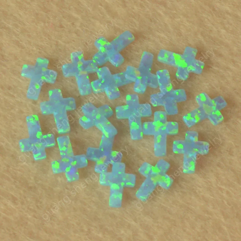 Sale Safe Lead Free Dental Decor Stone Loose 4*5.3mm Cross OP03 Opal For Tooth Decoration