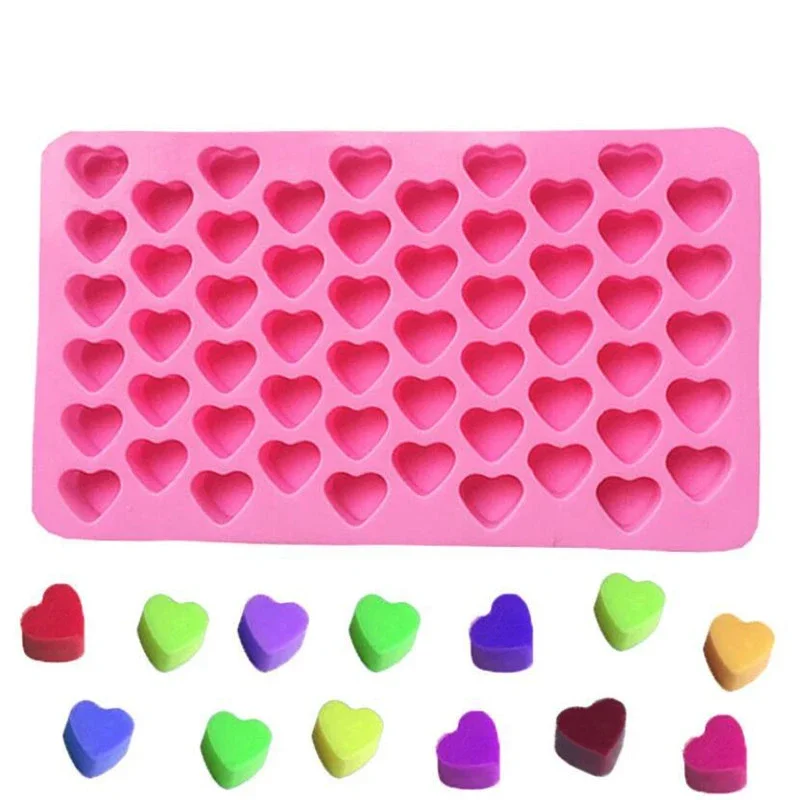 

3D Silicone DIY Heart Form Chocolate Mold Cake Decorating Heart Shape Mould Ice Cube Soap Jelly Tray Kitchen Baking Tool