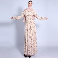 fancy petal sleeve abaya muslim dress dubai women long a line skirt maxi arabic luxurious evening dress islamic clothing