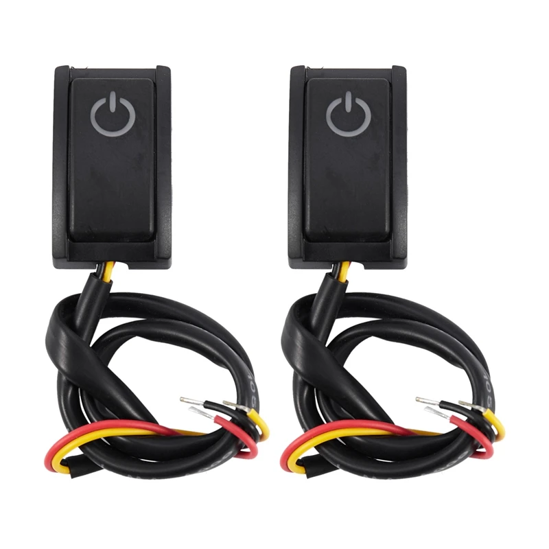 

2X Car Button Switch Diy Switch Paste Type Off/On Switch For Car Reading Lamp/Turn Lights Small Light Dc 12V/200Ma