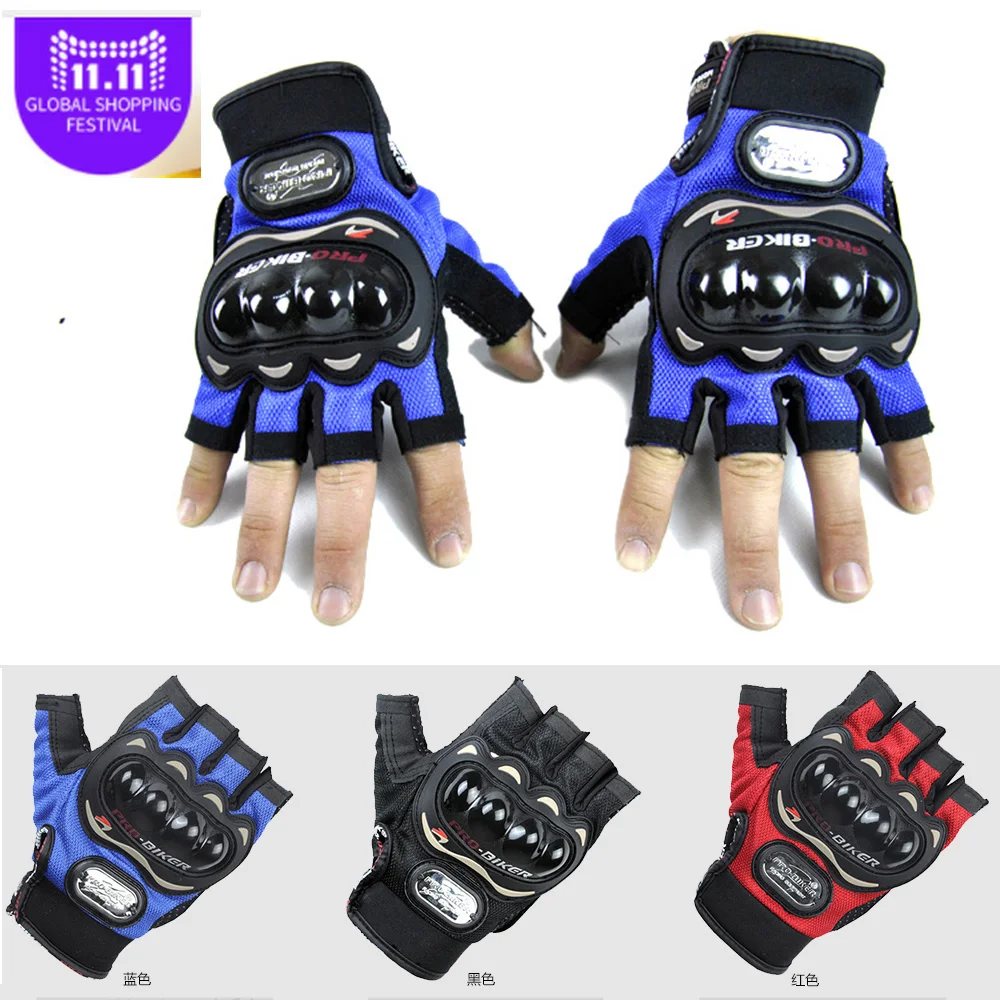 

Hot Pro biker motorcycle Gloves Off-Road Racing luva motociclista Motorcycle Riding Half Finger Gloves Summer Outdoor Sports