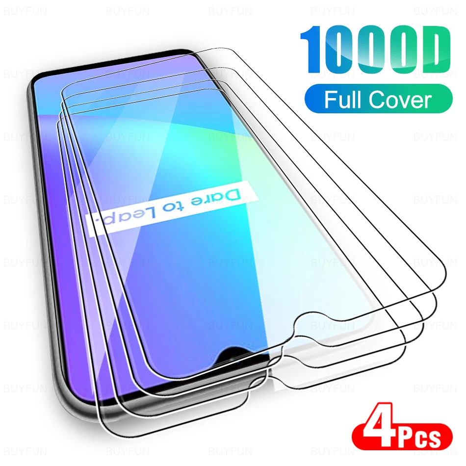 

4 шт. Защитная пленка для экрана для OPPO Realme C25 C25S C21 C21Y C20A C15 HD полное покрытие закаленное стекло для 6,5 "RMX3193