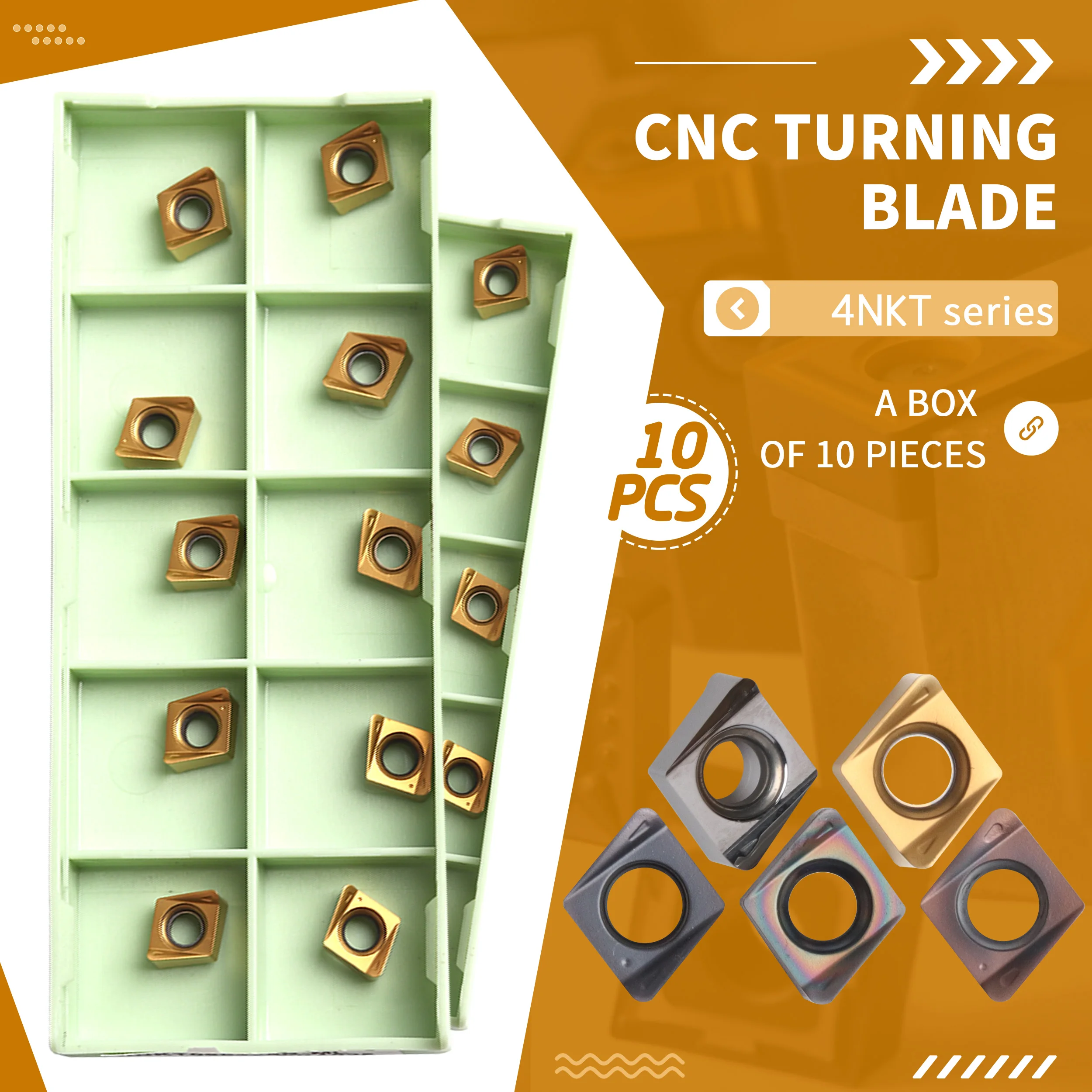 

CNC Lathe Fast Feed Milling Blade 4NKT060308R High Efficiency And Low Eesistance 90° Square Shoulder Milling Cutter For APMT1135