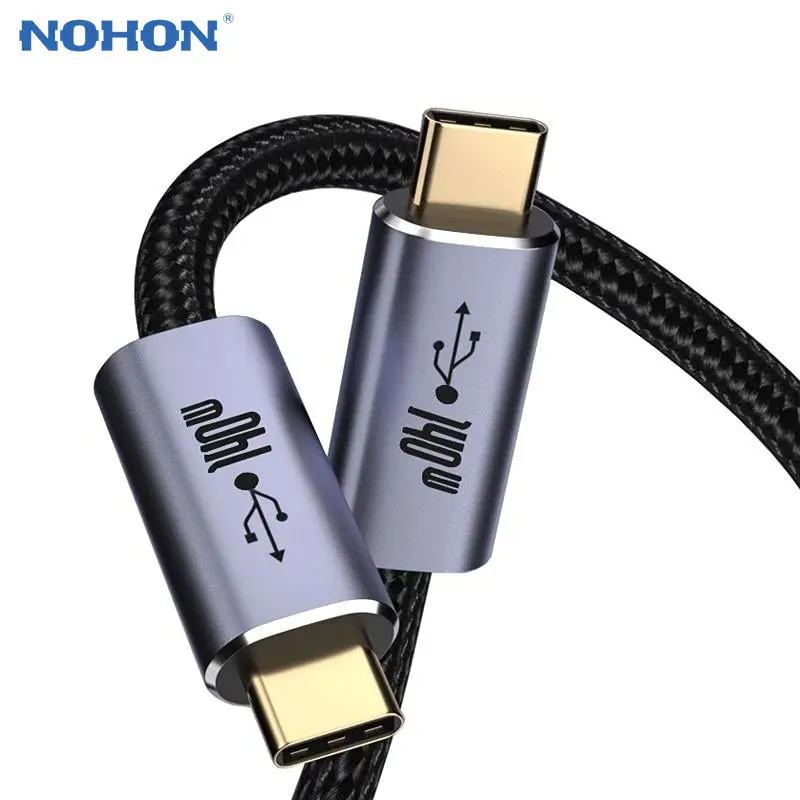 

Кабель зарядный NOHON USB Type-C на Type-C, 140 Вт, 10 Гбит/с, 5 А