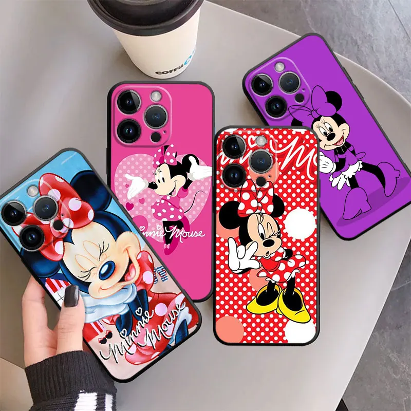 

Cute Minnie Mouse Phone Cover For Apple iPhone 14 13 12 11 Pro Max 13 12 Mini XS Max XR X 7 8 6 6S Plus Case Shell