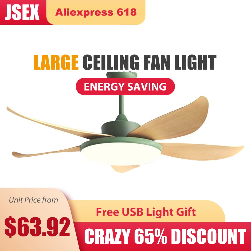 

56CM Ceiling Fan With Lights Remote Control 220V Ceiling Lamp For Bedroom Living Room Fan Lamps Adjust Wind Speed Dimming