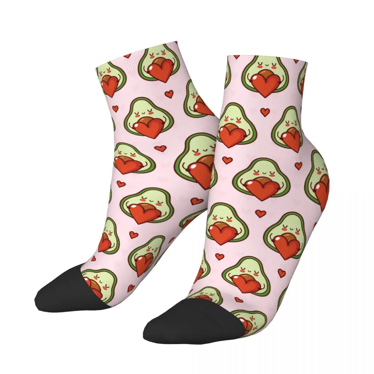

Милые короткие носки с авокадо, подарок сердцам, мужские женские счастливые носки с авокадо для влюбленных, носки на весну, лето, осень, зиму, низкие носки, подарки