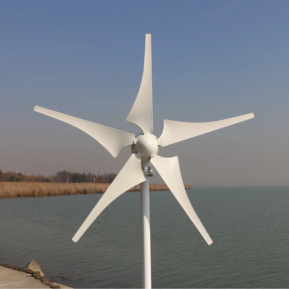 Новая энергия 5000 Вт 3000 12 В-48 В маленькая ветряная мельница 5 лопастей