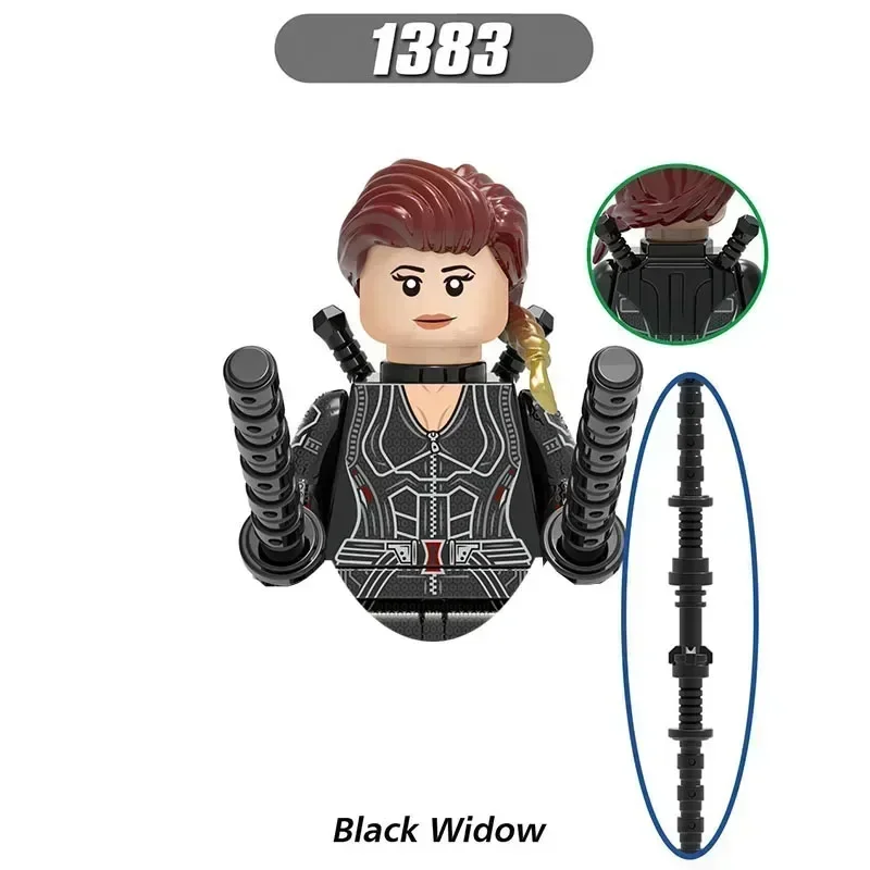 X0272 XH1381 XH1385 Супергерой Мстители Черная Вдова Капитан Америка Кирпичи Персонаж