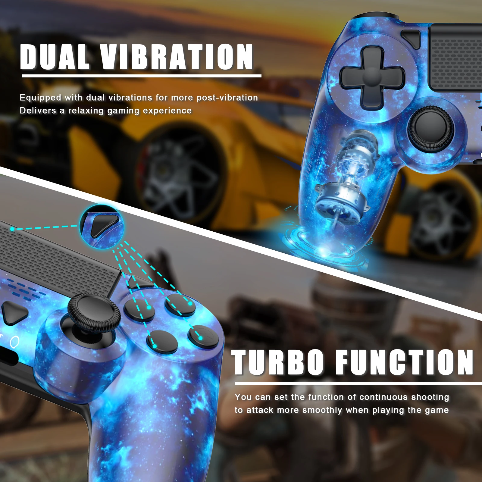 Беспроводной контроллер PS4 вибрационный геймпад Trubo BT для ПК/IOS/Android/Win/MAC консоль