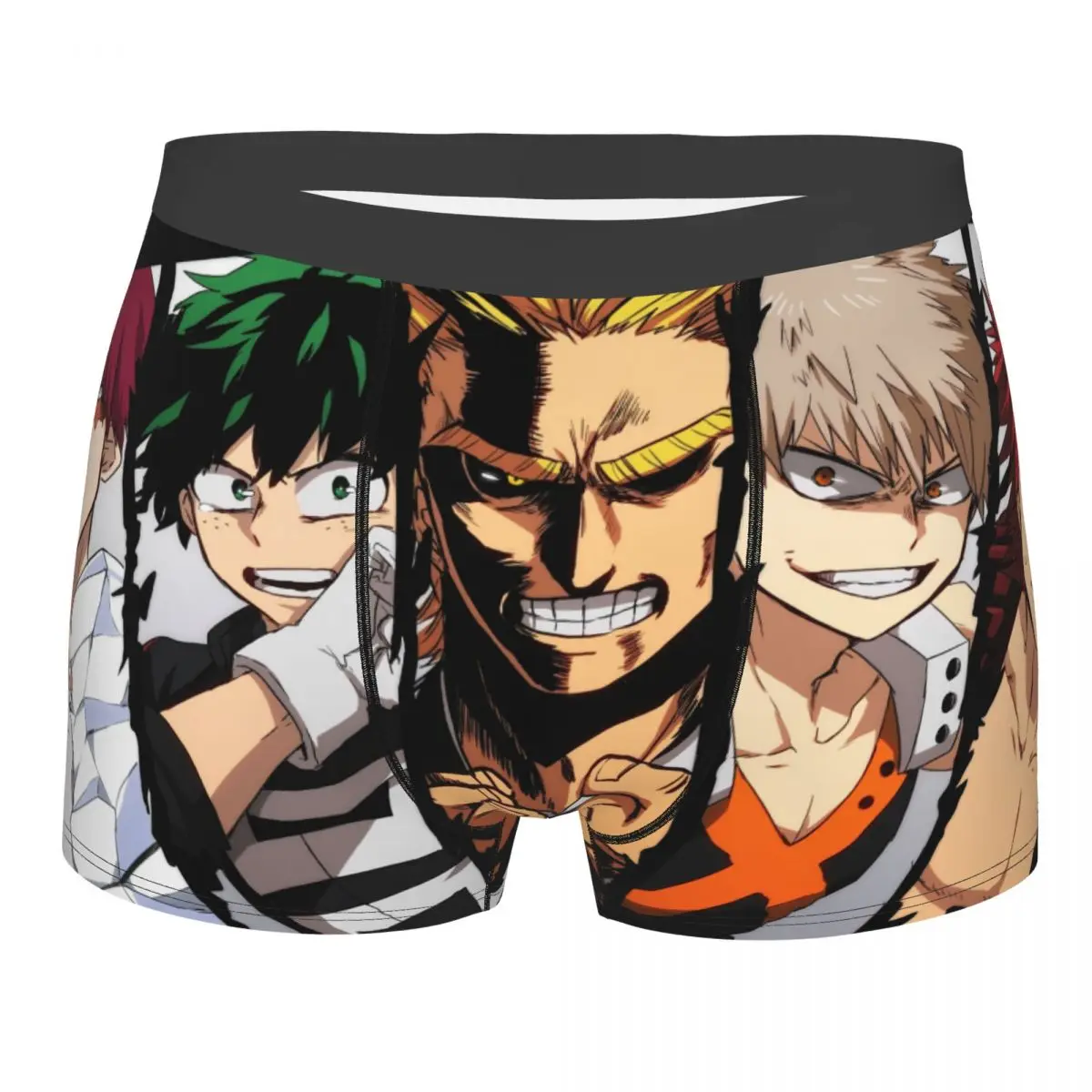 

My Hero Academia Anime Men Underwear Boxer Shorts Panties Funny Soft Underpants for Homme Plus Size