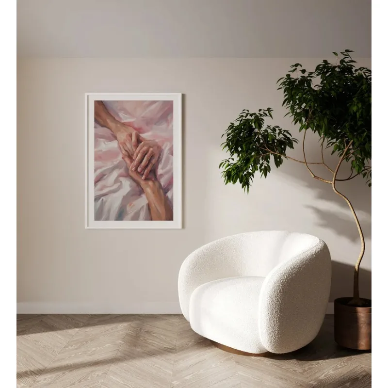 Современный абстрактный постер с изображением женских растений и еды Картина на