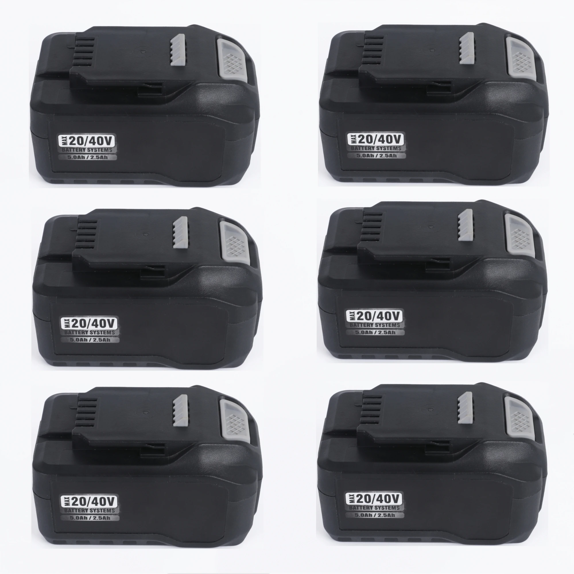 Six Units 20/40 Volt 5.0Ah/2.5Ah Replacement Lithium-Ion Akkupack for Ferrex Cordless Tools Garden Tools for Active Energy Tools