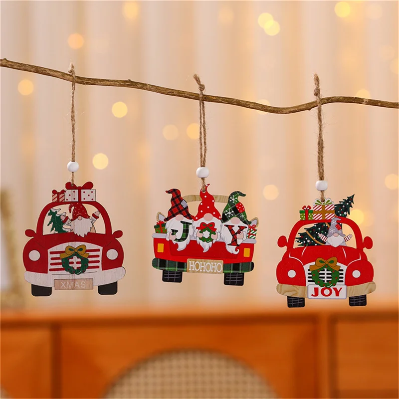 

Wooden Christmas Car 2022 For Home Xmas Navidad Noel Gifts Christmas
