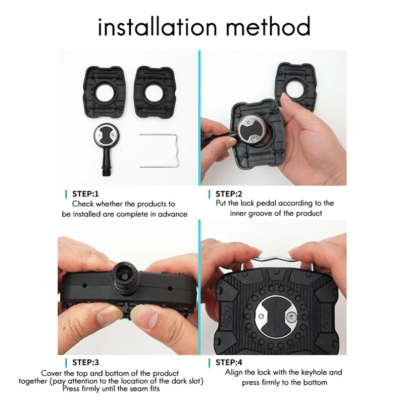 

Велосипедные педали Richy, 1 пара замков для плоских педалей, адаптер для педалей Wahoo, запчасти для педалей