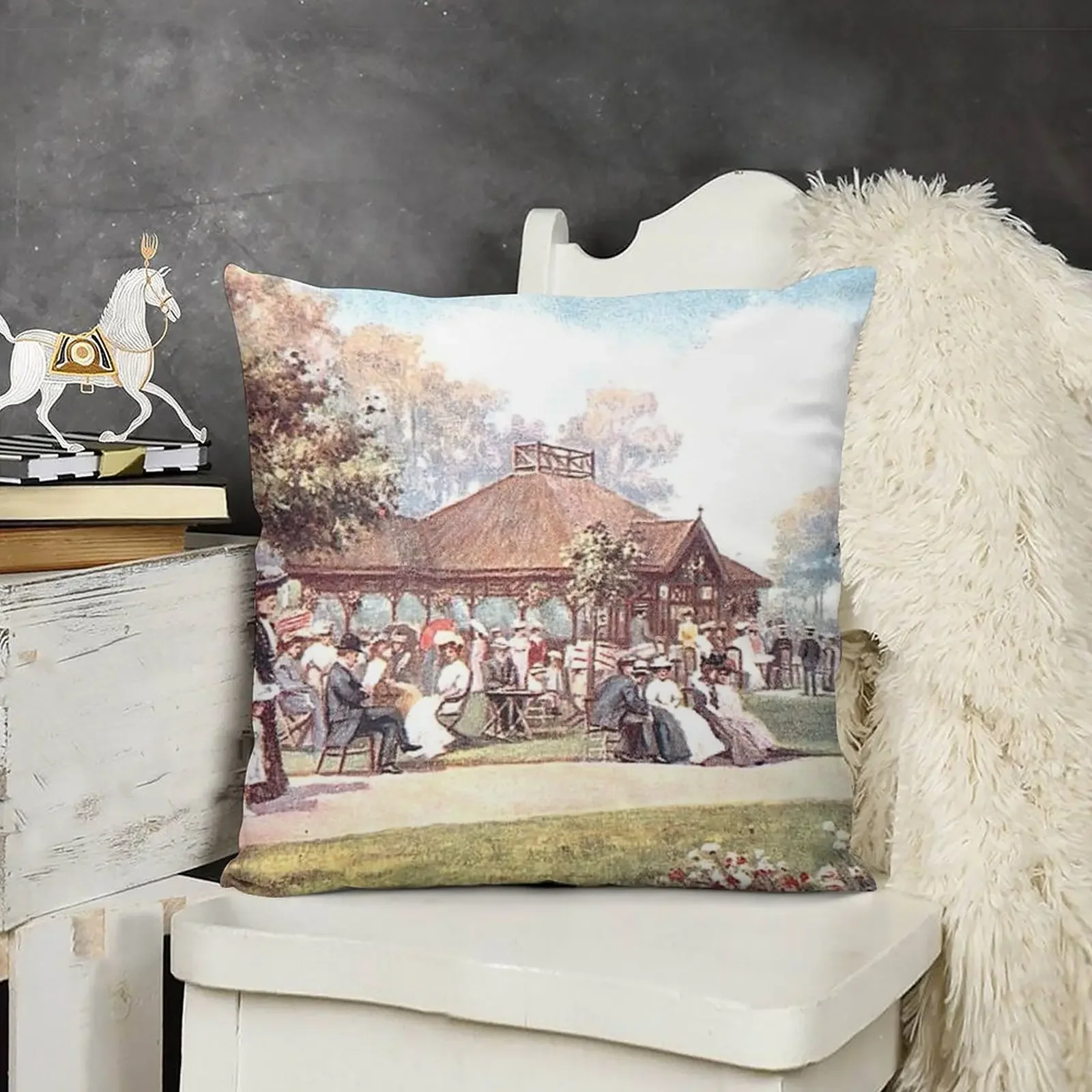 Чайный домик Сады Доллины Гаррогат Северный Йоркшир Англия Декоративная подушка
