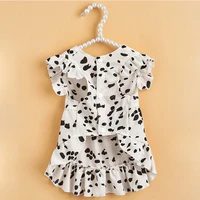 cute pet clothes summer dog dress milk speckled princess dress pet outdoor clothing teddy pomeranian chihuahua thin frilly skirt