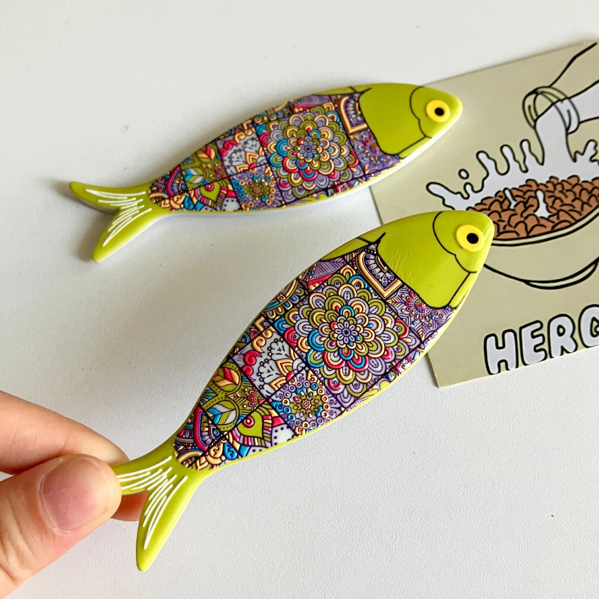 

1 шт., магниты на холодильник в богемном стиле, магнитная наклейка на холодильник с рыбой, подарки, держатель для фотографий, кухонная наклейка на холодильник, домашний декор