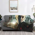 Высококачественное одеяло Draco Malfoy, покрывало Tom Felton, ультрамягкое зимнее искусственное покрывало, плюшевое постельное белье для пикника, бархатный подарок